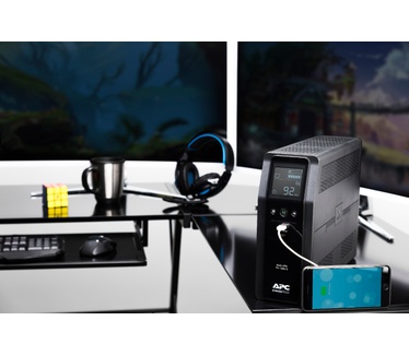 APC Back-UPS PRO BR1200SI - Noodstroomvoeding, 8x C13 uitgang, 2x USB lader (type A & C), 1200VA, USB dataport