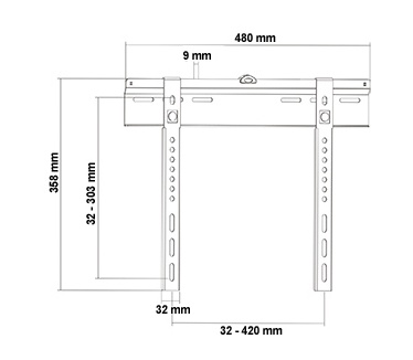 MyWall Vaste LED TV muur beugel HE2-2A (32-42 inch) plat