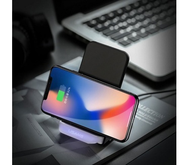 Usams Fast Wireless Charging Pad - Inductieve Laadstation - Zwart