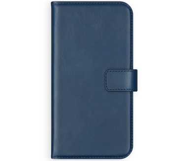 Selencia Echt Lederen Bookcase iPhone 12 Mini - Blauw
