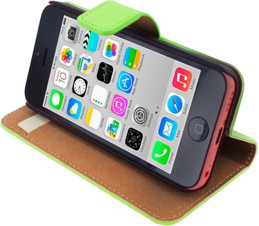 Mobiparts Premium Wallet Case Apple iPhone 5C Groen