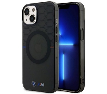 BMW IML Printed Pattern Back Case - Apple iPhone 13 (6.1") Grijs Zwart