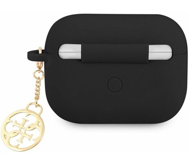 Guess Charms Silicone Case voor Apple Airpods Pro - Zwart Zwart
