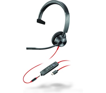Poly Blackwire 3315 M (Rood, Zwart)