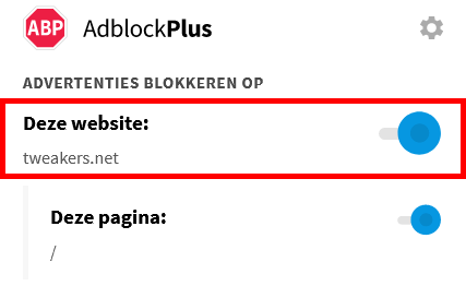 AdBlockPlus whitelist instructie