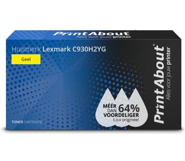 PrintAbout Huismerk Lexmark C930H2YG Toner Geel Hoge capaciteit