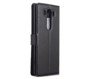 Kees Lederlook Portemonnee Hoesje LG V10 - Zwart