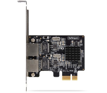 Startech.com 2-Port Gigabit PCIe Ethernet Adapter Kaart, 1Gbps PCIe Netwerkkaart, 10/100/1000Mbps PCI Express NIC, Dual Realtek RTL8111H, Windows en Linux, TAA