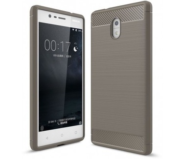 qMust Nokia 3 Rugged TPU Hoesje Grijs