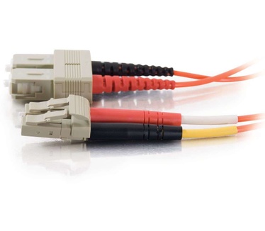 CablesToGo 1m LC/SC LSZH Duplex 50/125 Multimode Fibre Patch Cable