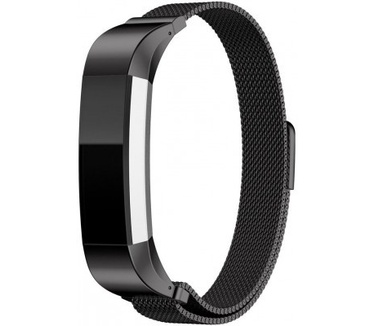 qMust Milanees armband voor Fitbit Alta - Magnetische sluiting - Zwart