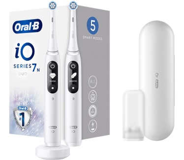 Oral-B iO - 7n - Elektrische Tandenborstels Wit, Duopack