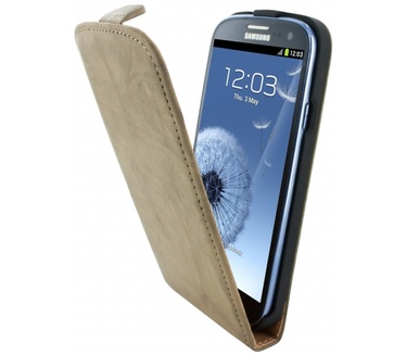 Mobiparts Mobiparts Vintage Flip Case Samsung Galaxy S3 Creme