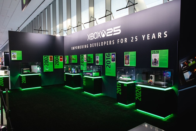 XBOX 25 jaar, booth op GDC 2026 (zicht op 2001). Bron: Microsoft