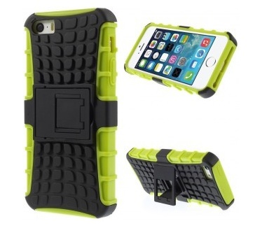 qMust Apple iPhone SE Rugged Hybrid Case - Dual Protection - Green