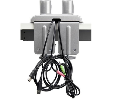 Startech.com Monitor arm voor 2 schermen bureausteun met geïntegreerde 2-poorts USB passthrough