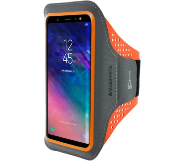 Mobiparts Comfort Fit Sport Armband Samsung Galaxy A6 (2018) Neon Orange