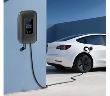 Slimme Laadpaal 11 kW met 5 meter vaste Type 2 kabel | 1/3-fase 16/32A | App-functie | Uitgesteld laden | 3 RFID kaarten | Wifi