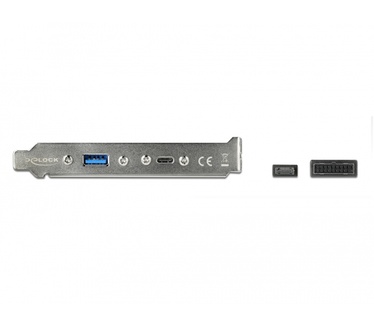 Delock Slot Bracket with 1 x USB Type-C and 1 x USB Type-A Port