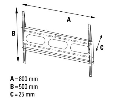 Hama "Ultraslim" FIX TV Wall Bracket , 3 stars, XL, 229 cm (90"), white