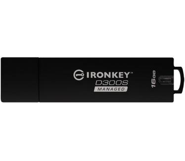 Kingston IronKey D300 Serialized Managed 16GB Zwart
