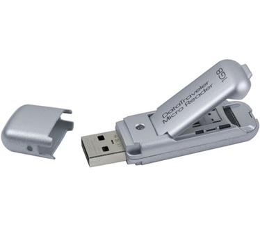Kingston DataTraveler Micro Reader 1GB Zilver