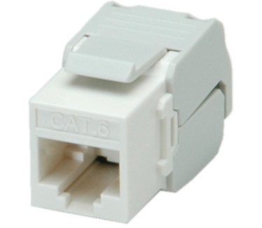 Roline Cat.6 Keystone Jack, RJ-45, unshielded, toolless white