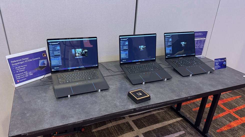 De demo-opstelling waarin we aan de slag konden met de Snapdragon X2 Elite Extreme