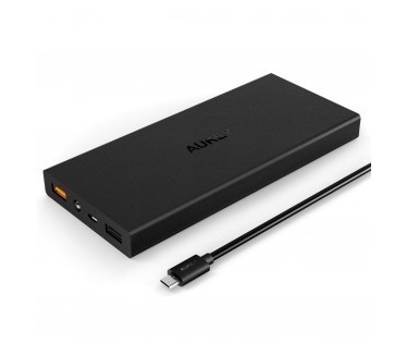 Aukey Aukey 16000mAh Quick Charge 2.0 Dual USB Powerbank - tot 75% sneller - Black