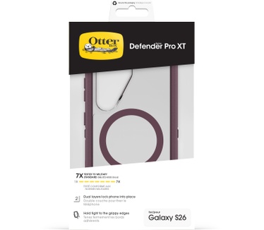 Otterbox Defender Pro XT Clear Series voor Samsung Galaxy S26, Dye Hard (iPhone 17 Pro Max) Transparant
