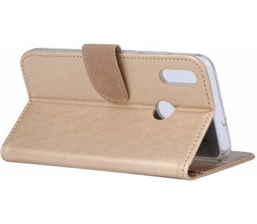 Luxe Lederen Bookcase hoesje voor de Huawei P Smart 2019 - Goud (P Smart 2019) Goud