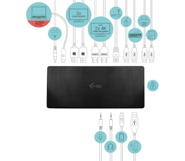 iTEC USB-C Quattro Display Docking Station with Power Delivery 85 W