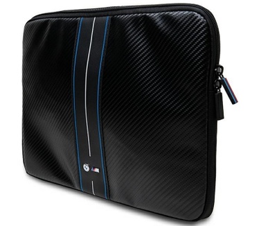 BMW Carbon Blue Stripes Sleeve - o.a. Apple MacBook (14") - Zwart Zwart