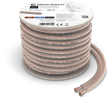 Oehlbach Speaker Wire SP-40 Luidsprekerkabel 2 x 4,0 mm², minihaspel 20.00 m