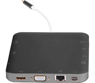 eStuff USB-C Docking Hub Grey