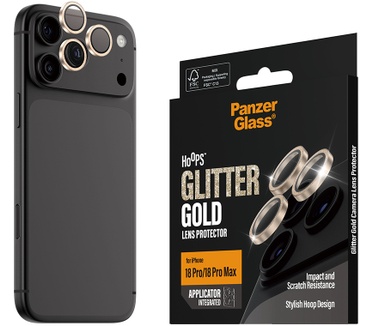 PanzerGlass PanzerGlass® Hoops® Camera Lens Protector Glitter Gold iPhone 2026 Pro | 2026 Pro Max