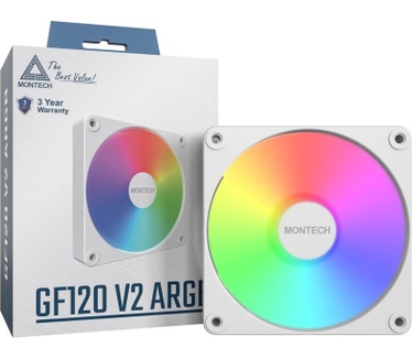 Montech GF120 V2 PWM ARGB 120mm Wit, 120mm