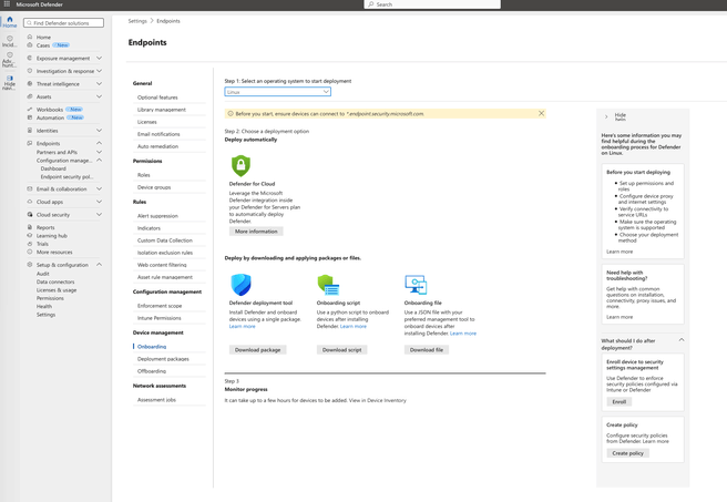 Defender for Endpoint Linux