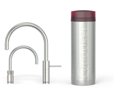 Quooker Nordic Twintaps Round Roestvrij staal incl. PRO3 reservoir