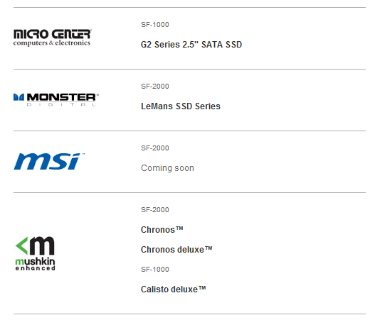 MSI gebruikt SF-2000-controller