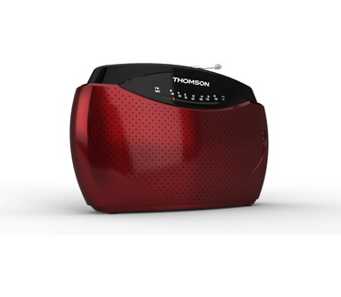 Thomson draagbare radio met AM en FM - rood / zwart