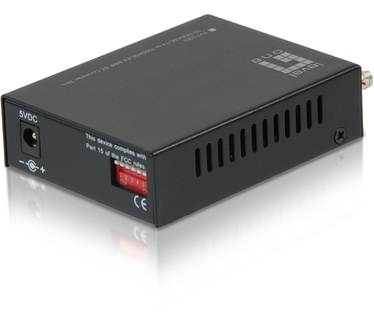 LevelOne RJ45 to ST Fast Ethernet Media Converter, Multi-Mode Fiber, 2km