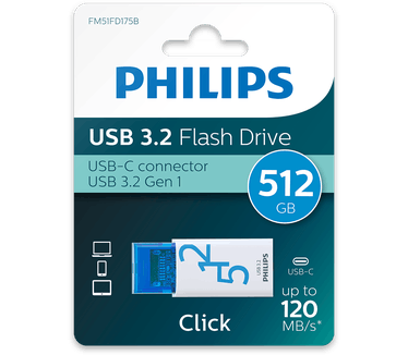 Philips Click 512GB Grijs