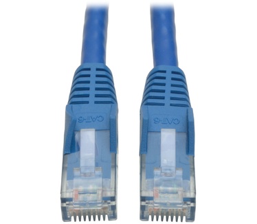 Tripp-Lite Cat6 Gigabit Snagless Molded UTP Patch Cable (RJ45 M/M) - Blue, 0.31 m (1-ft.)