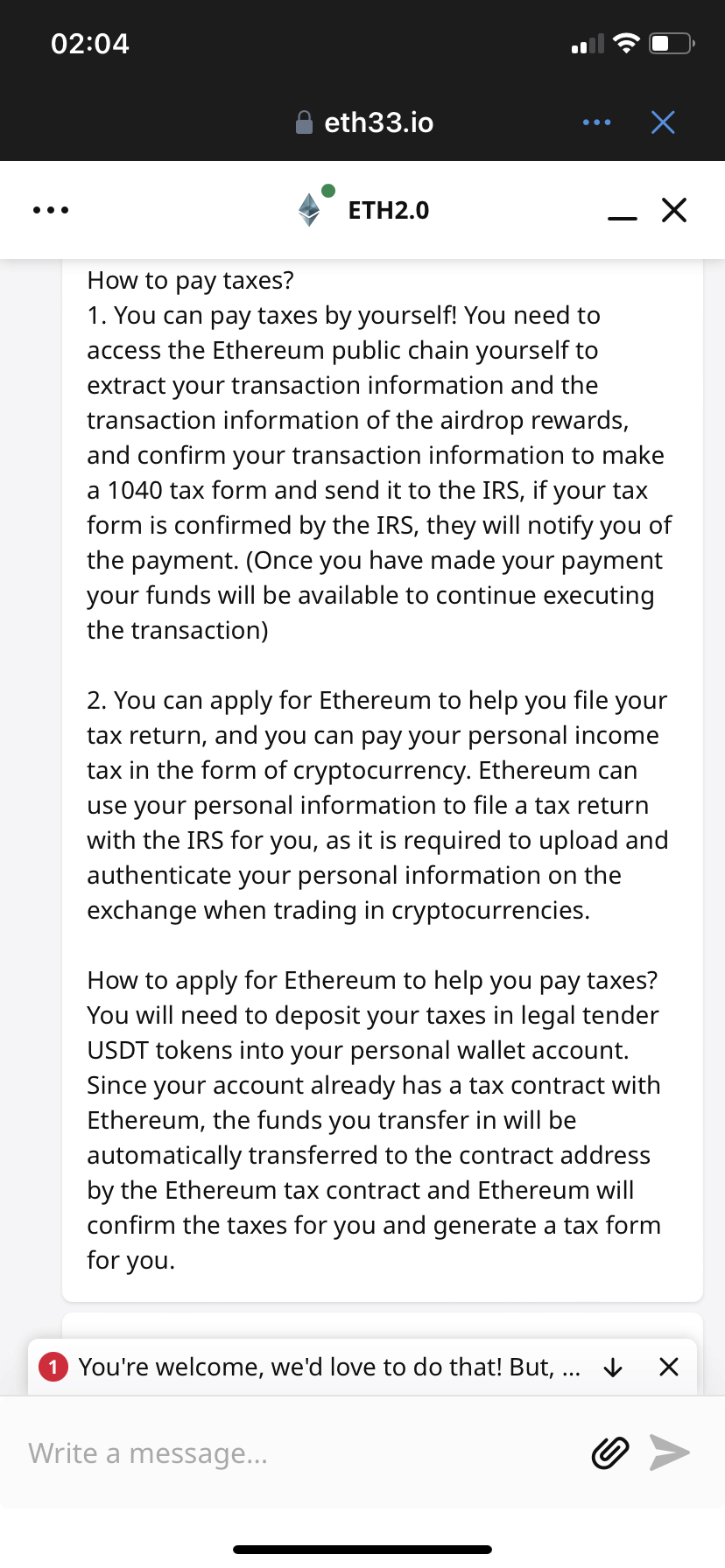 Income Tax betalen door blokkade door IRS op blockchain? - Cryptocurrencies  - GoT