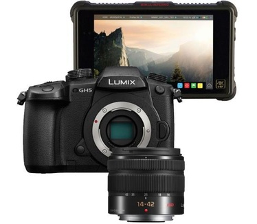 Panasonic Lumix G DC-GH5 + 14-42mm f3/.5-5.6 II + Atomos Ninja Inferno Zwart