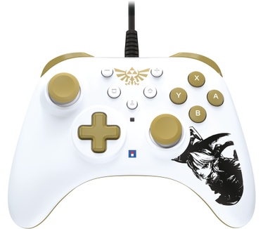 Hori HORIPAD Turbo Zelda Goud, Wit