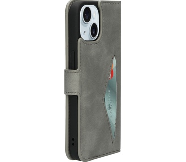 Mobiparts Classic Wallet Case Apple iPhone 15 Granite Grey
