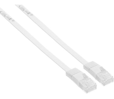 InLine Flat patch cord UTP Cat.6 7m White