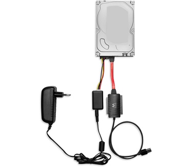 Ewent EW7019 USB naar 2.5 inch en 3.5 inch IDE/SATA Adapter Zwart